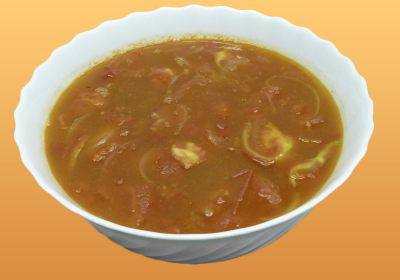 Китайский суп с помидорами и говядиной